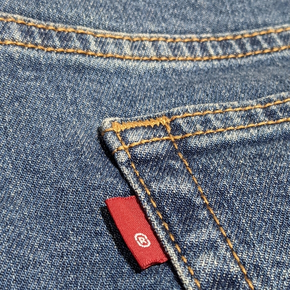 Levi’s Wedgie Jeans Straight Leg High Rise Button Fly Blue Size 32 - Picture 6 of 6
